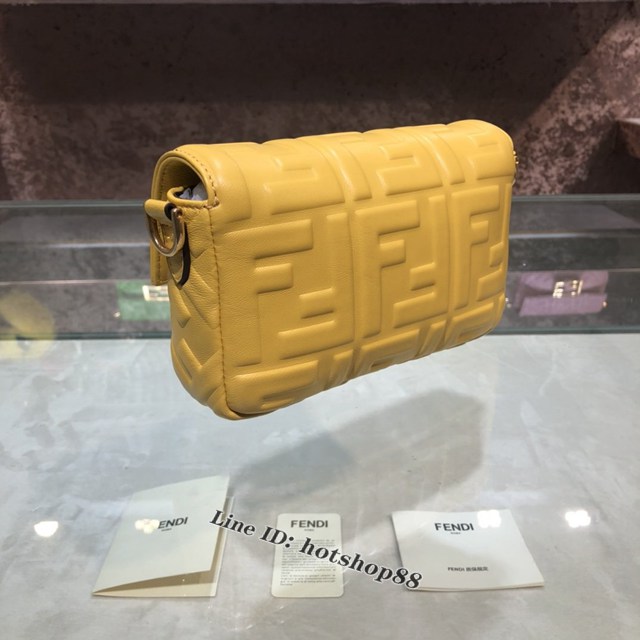 FENDI精品女包 芬迪BAGUETTE羊皮手袋 Fendi 0191s迷你肩背斜挎包 fdzg2531